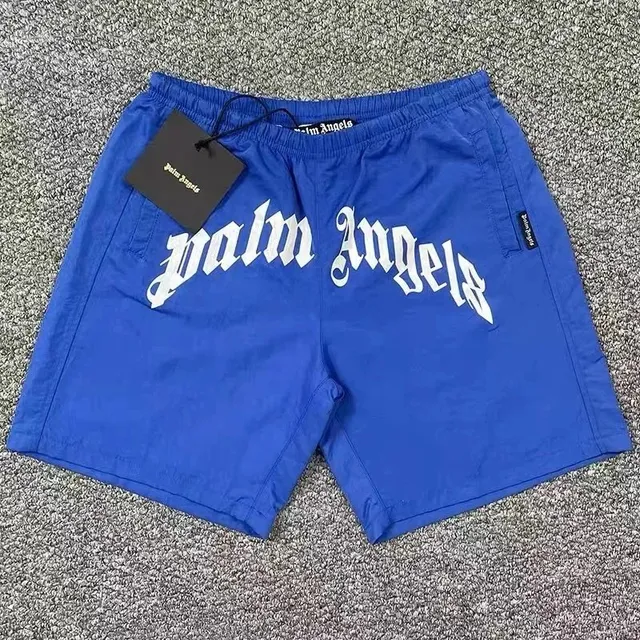 Palm Angels Logo Shorts Gothic Print
