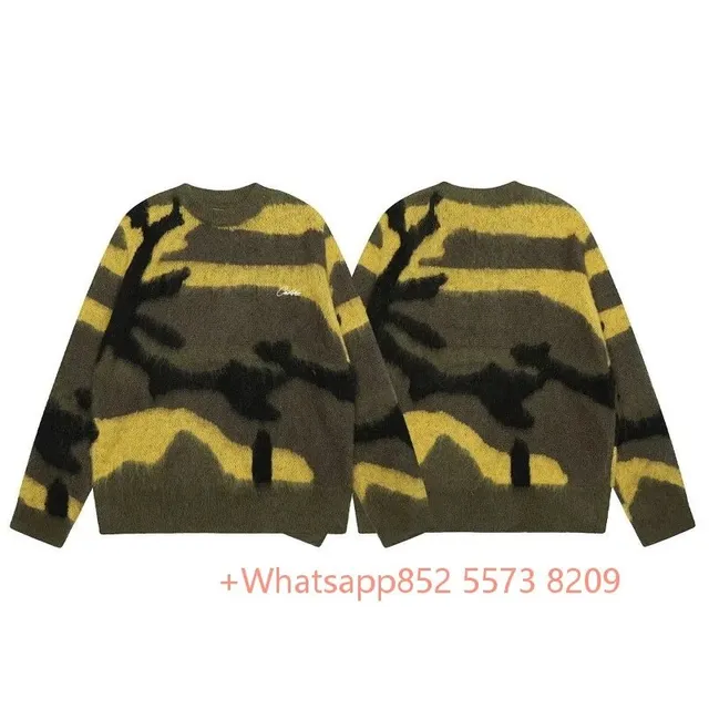 Corteiz Camo Knit Sweater Olive Camo
