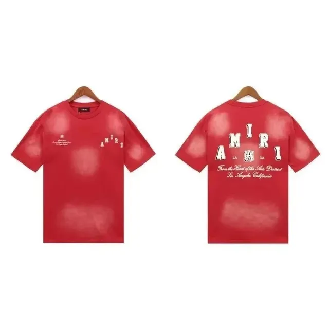 Amiri Logo Tee Washed Red