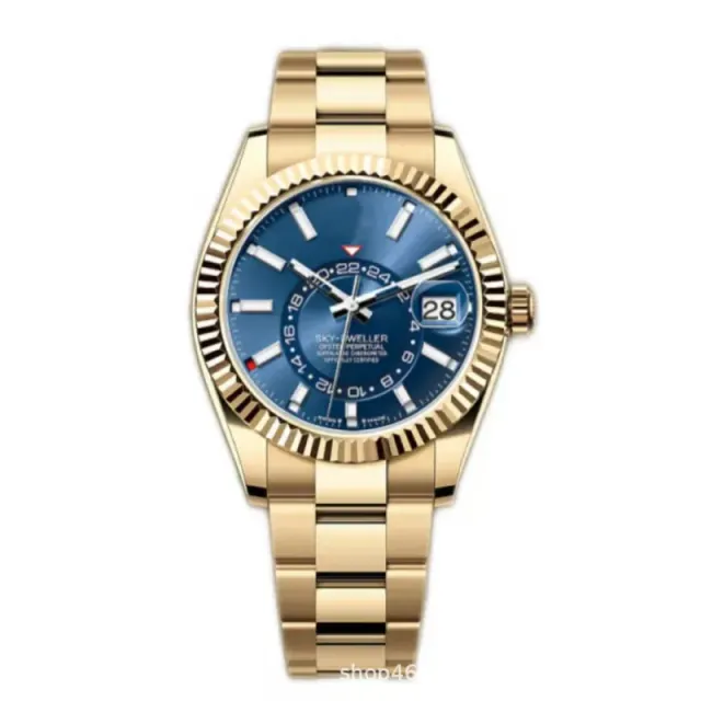 Rolex Sky-Dweller Blue Dial with Gold Oyster Bracelet