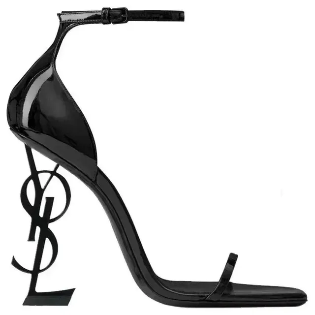 Saint Laurent Tribute Sandal Patent Leather