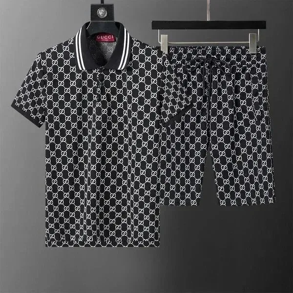 Gucci Polo and Shorts Set GG Monogram Print