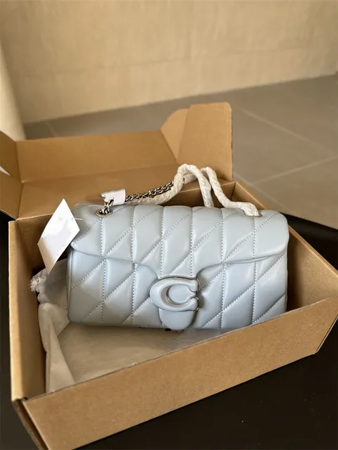 Coach Quilted Shoulder Bag Matte Leather