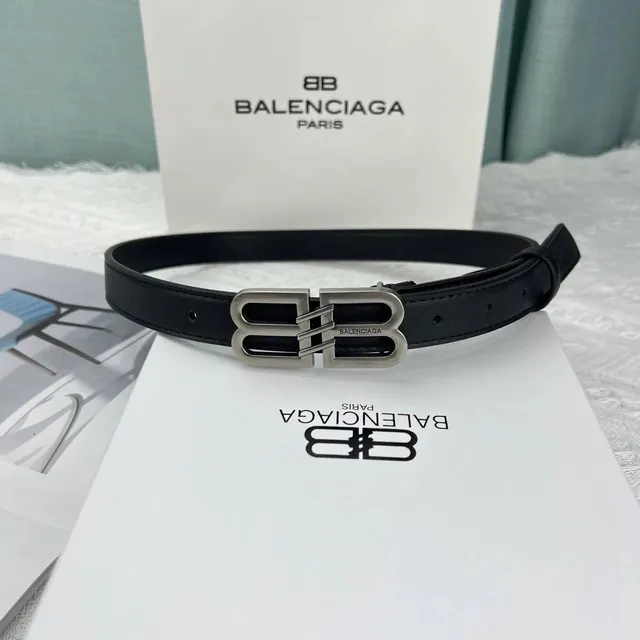 Balenciaga BB Belt Silver Buckle