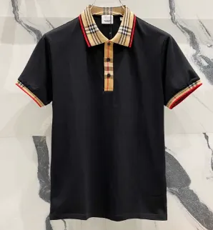 Burberry Polo Shirt Checkered Collar Trim