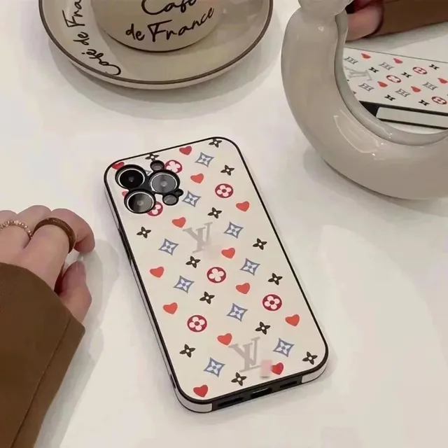 Louis Vuitton Phone Case Monogram Hearts Print