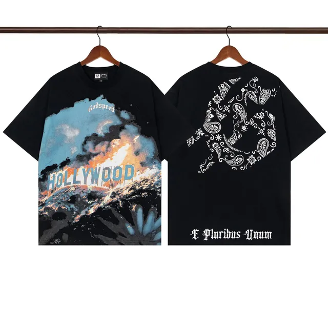 Broken Planet Graphic Tee Hollywood Fire Print