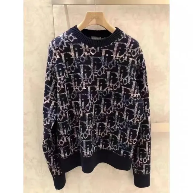 Dior Oblivion Knit Sweater Oblique Logo Print