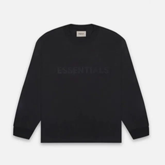 Fear of God Essentials Long Sleeve Tee Essentials Logo Black