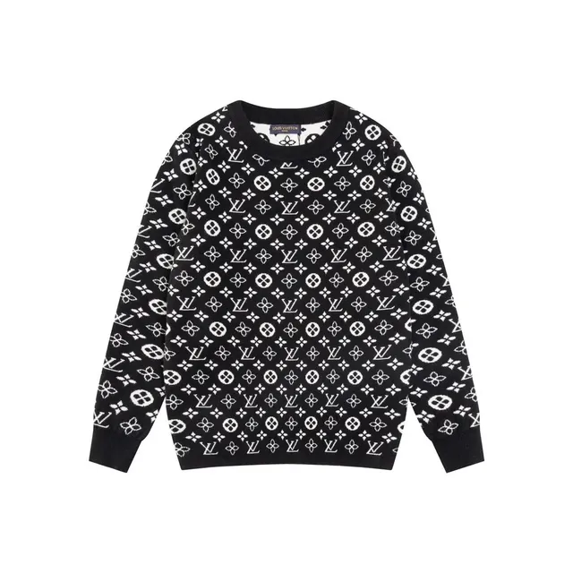 Louis Vuitton Monogram Knit Sweater Black and White