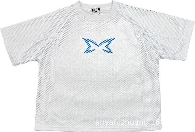Fragment Design Mesh T-Shirt Blue Logo