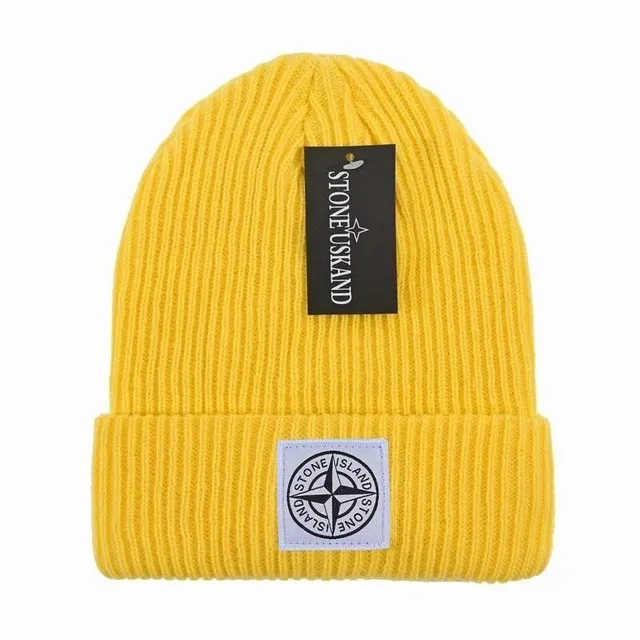 Stone Island Ribbed Beanie Compass Logo Patch