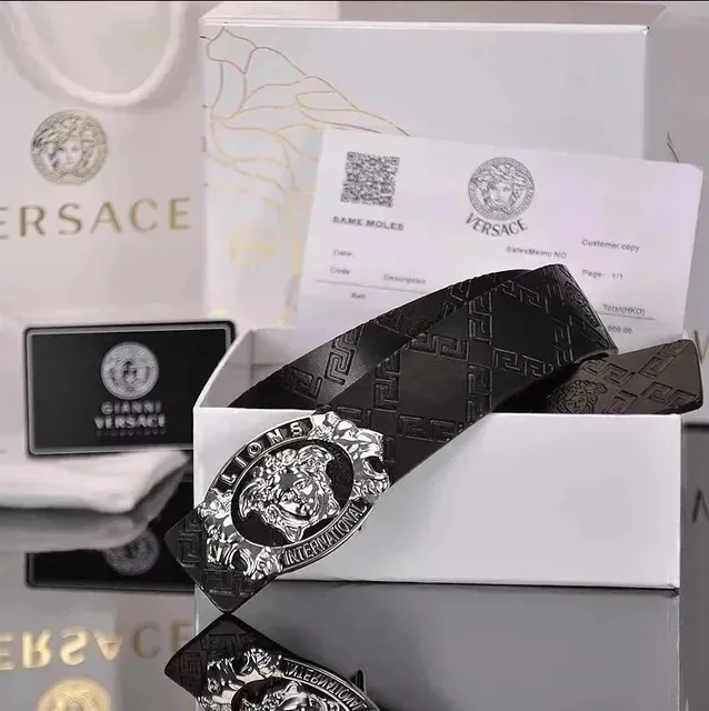 Versace Medusa Belt Greca Pattern