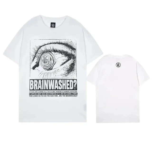 Hellstar Brainwashed Tee Eye Graphic White