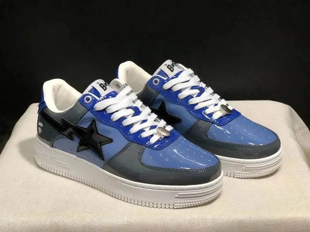 BAPE Shark Low Glossy Blue