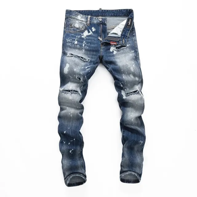 Dsquared2 Distressed Jeans Paint-Splatter Ripped