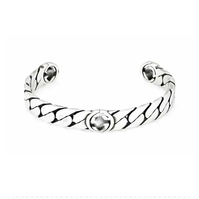 Gucci Chain Link Cuff GG Logo