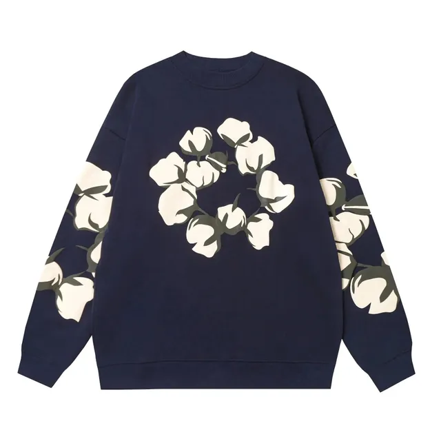 Denim Tears Cotton Wreath Sweatshirt Cotton Blossom Print