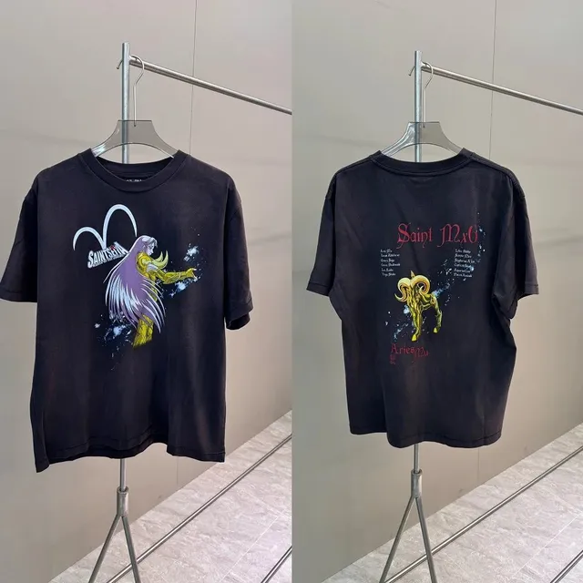 Saint Seiya Graphic Tee Aries Mu Print