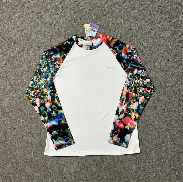 Chrome Hearts Long-Sleeve Raglan Tee Crowd Print