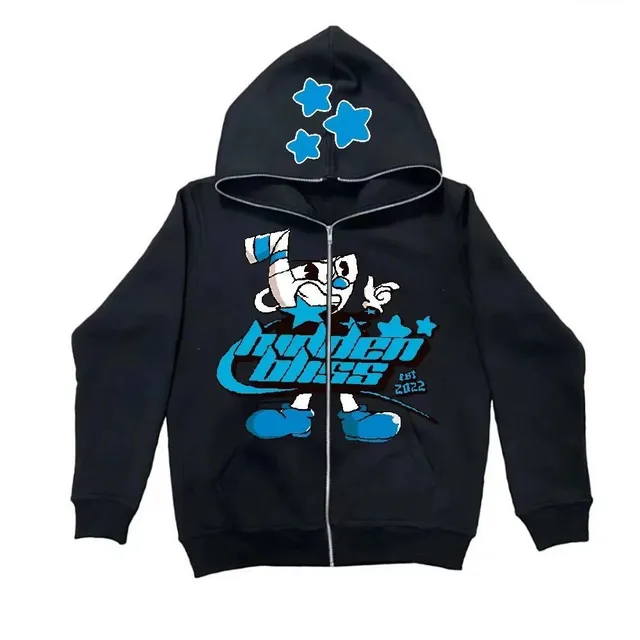 Cuphead Graphic Zip-Up Hoodie