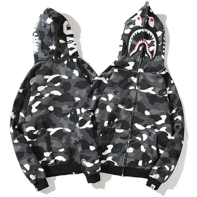 BAPE Shark Full Zip Hoodie Camouflage