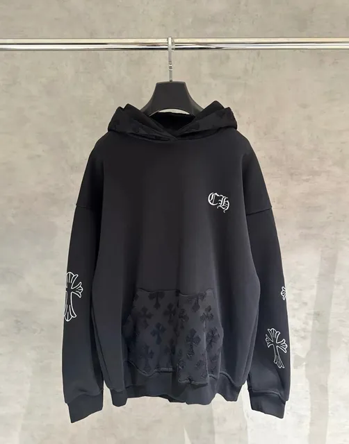Chrome Hearts Hooded Sweatshirt Cross Embroidery