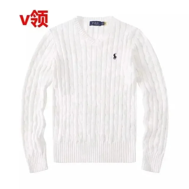 Polo Ralph Lauren Cable Knit V-Neck Sweater Classic Cable