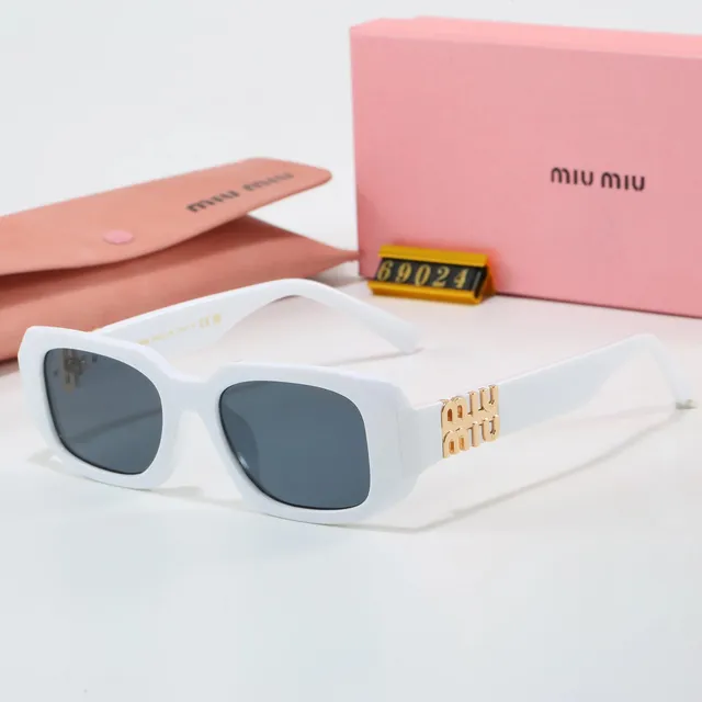 Miu Miu Sunglasses Gold Logo Temple