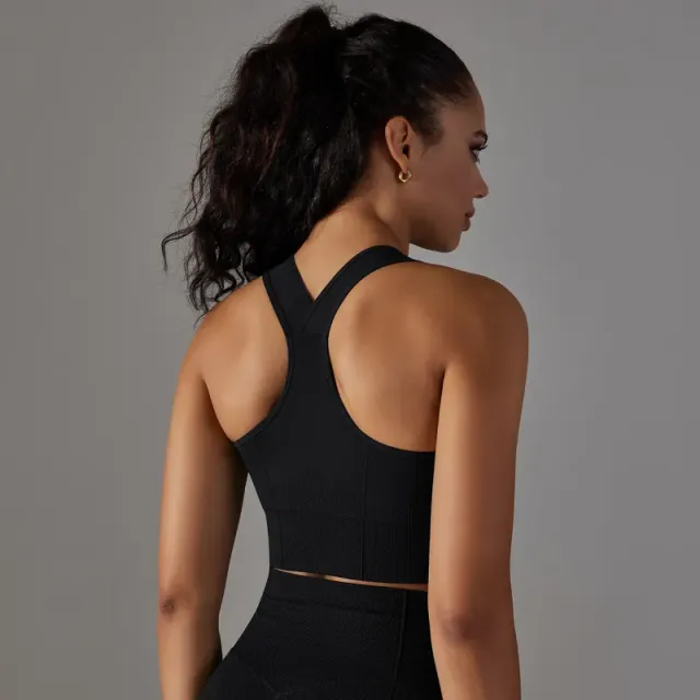 6621 elastic bra-Black