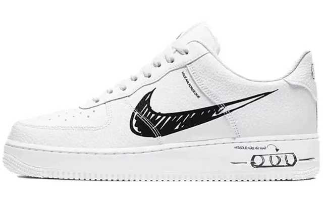 AF1白黑涂鸦CW7581-101