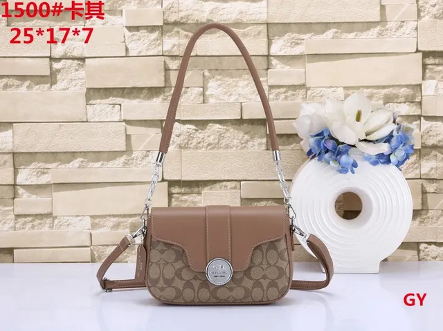 Coach Shoulder Bag Signature Canvas