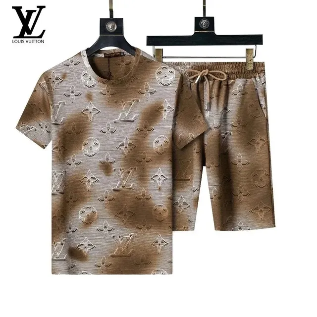 Louis Vuitton Monogram Jacquard Set Brown Beige Patterned
