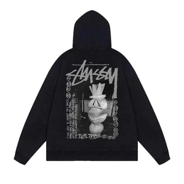 Stüssy Hooded Sweatshirt Evil Tribe Graphic