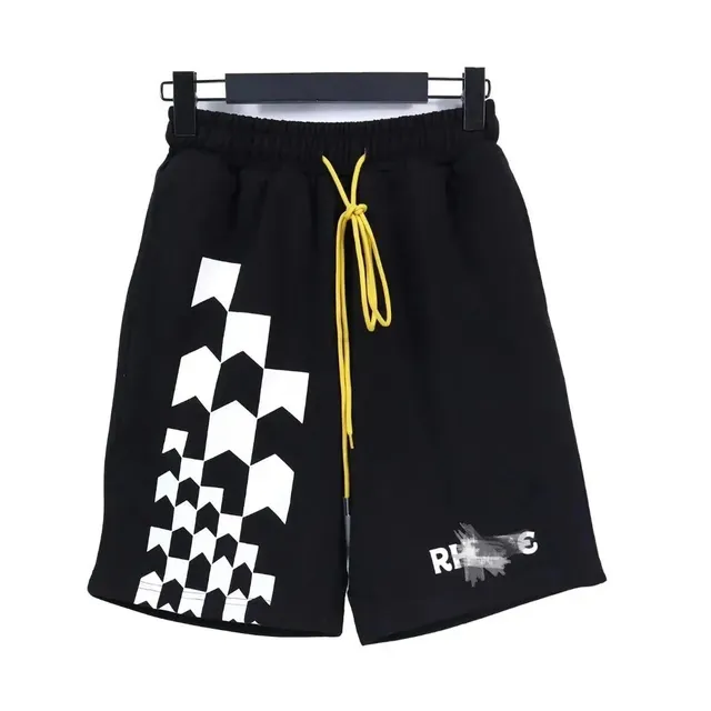 Rhude Checkered Shorts Geometric Print