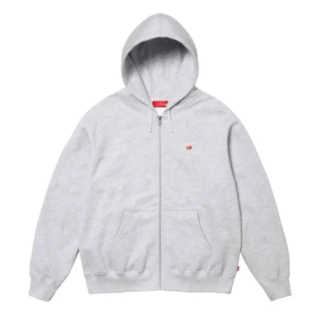 Supreme Box Logo Zip-Up Hooded Sweatshirt Heather Grey