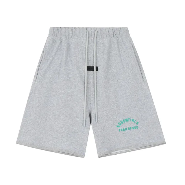 Fear of God Essentials Essentials Shorts Heather Grey with Teal Logo