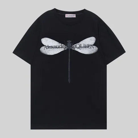 Alexander McQueen Dragonfly T-Shirt Embroidered Logo