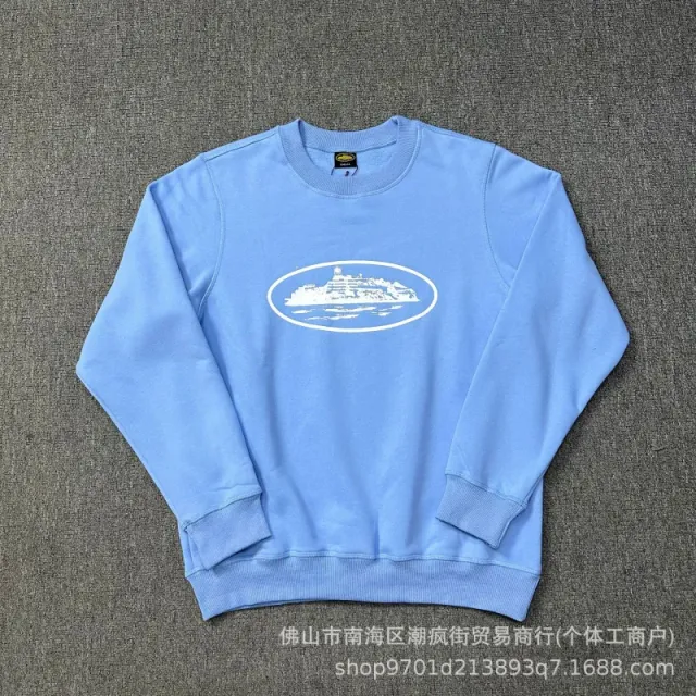 815天蓝色圆领卫衣