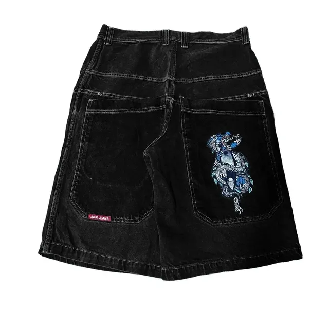 JNCO Denim Shorts Dragon Embroidery