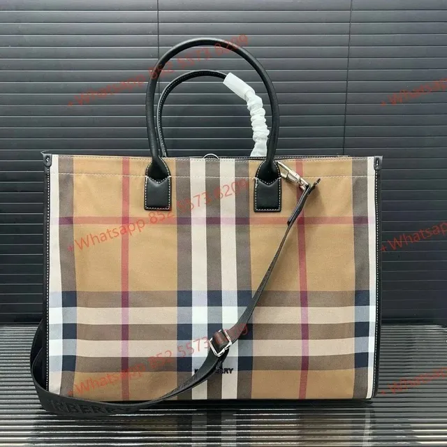 Burberry Medium Reversible Tote Vintage Check