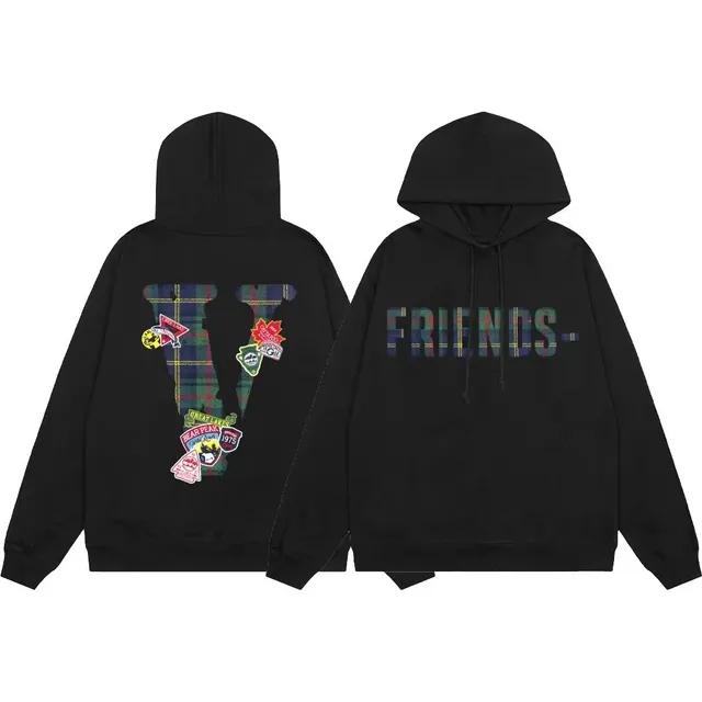 Off-White Hoodie Plaid Patchwork