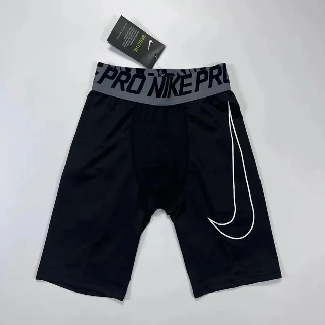 Nike Pro Compression Shorts Black with White Swoosh