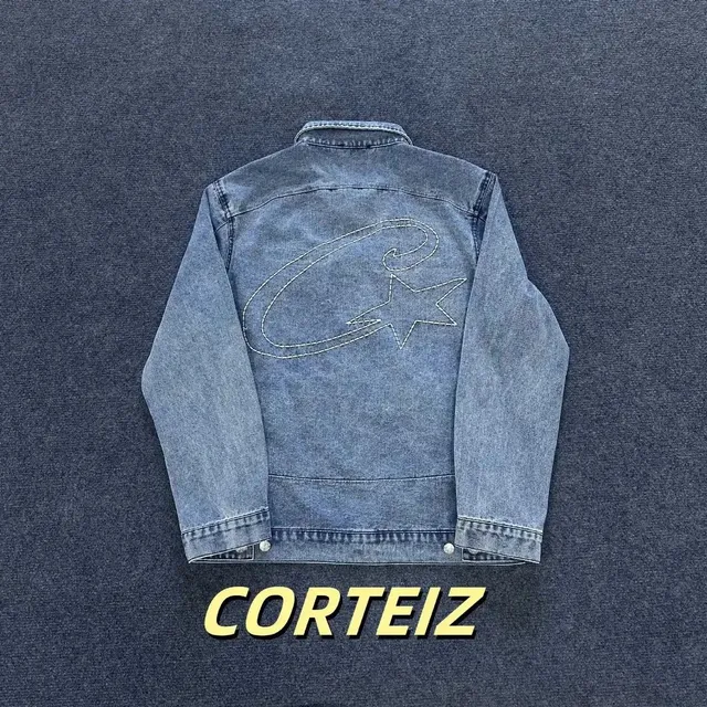 Corteiz Denim Jacket Star Logo Back