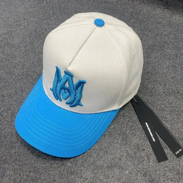 Amiri Snapback Cap Two-Tone Logo Embroidery
