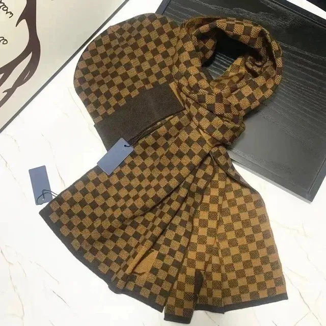 Louis Vuitton Checkered Scarf Damier Ebene