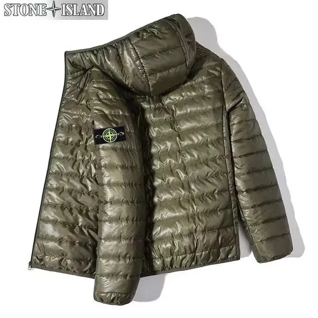 Stone Island Quilted Jacket Glossy Nylon
