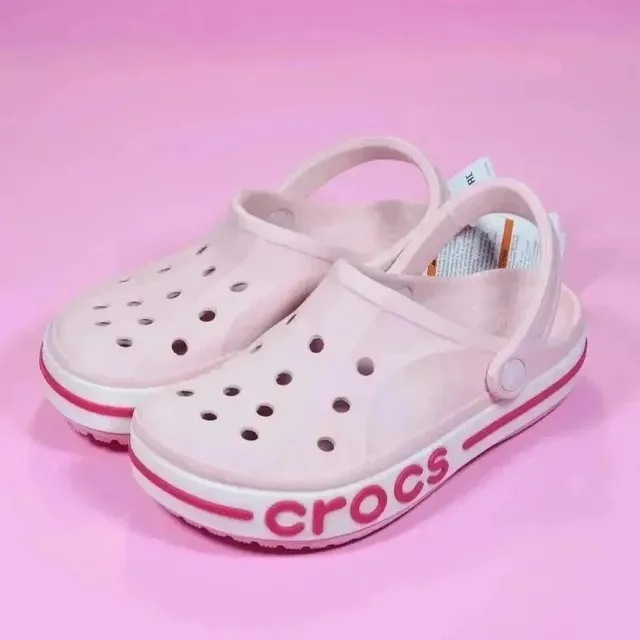 Crocs Classic Clog Pink with Red Logo