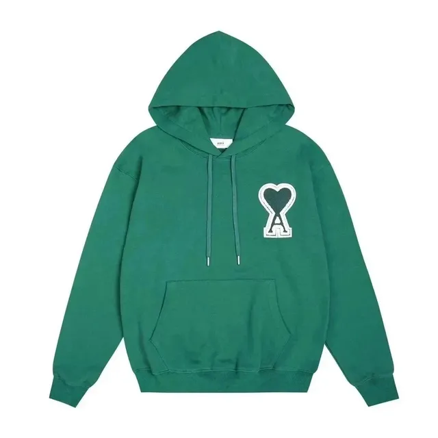 AMI Paris Heart Logo Hoodie Embroidered Heart A