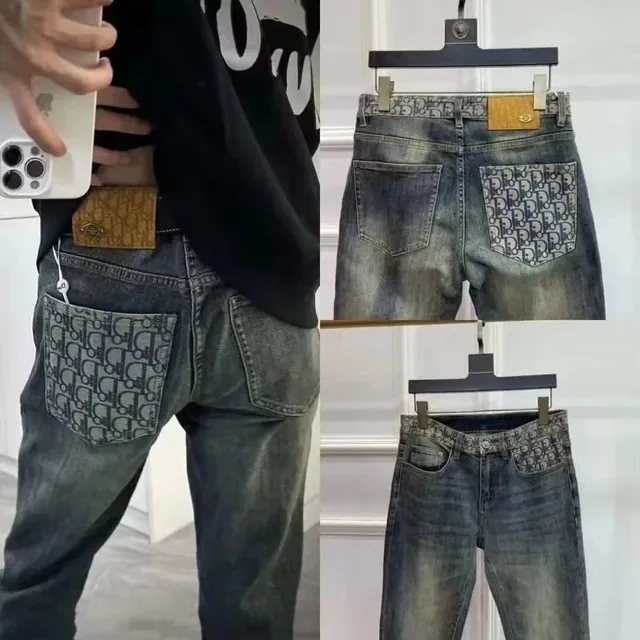 Dior Jeans Oblique Logo Patch